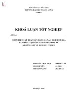Luận văn hoàn thiện kế toán bán hàng và xác định kết quả bán hàng tại công ty cổ phần đầu tư khoáng sản và dịch vụ itasco 