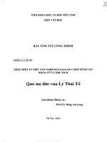 Nhận diện tư liệu văn nghệ dân gian qua một số di vật khảo cổ và thư tịch quê mẹ đức vua lý thái tổ 
