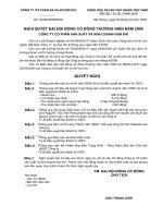 Nghị quyết Đại hội cổ đông thường niên năm 2009 - Công ty Cổ phần Sản xuất và Kinh doanh Kim khí