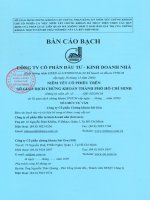 Bản cáo bạch - Công ty Cổ phần Đầu tư - Kinh doanh nhà