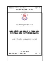 ĐÁNH GIÁ rối LOẠN DÁNG đi và THĂNG BẰNG THEO THANG điểm TINETTI ở NGƯỜI CAO TUỔI 