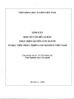 Một số vấn đề cơ bản thực hiện quyền con người vì mục tiêu phát triển con người ở việt nam 