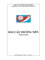 Báo cáo thường niên năm 2010 - Công ty Cổ phần Sơn Hải Phòng