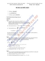 ĐỀ bài tập điều KIỆN môn học giải tích 2 