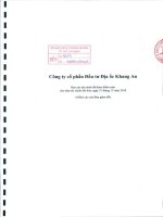 Báo cáo tài chính năm 2010 (đã kiểm toán) - Công ty Cổ phần Đầu tư Địa ốc Khang An