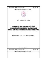 NGHIÊN cứu ỨNG DỤNG một số CHỈ số KHÔNG xâm lấn TRONG ĐÁNH GIÁ TÌNH TRẠNG xơ hóa GAN TRÊN BỆNH NHÂN đái THÁO ĐƯỜNG TYP 2 