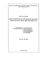 Bước chuyển sang nền kinh tế tri thức ở một số nước trên thế giới hiện nay 