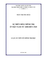 Sự biến đổi chính trị ở việt nam từ 1858 đến 1945 
