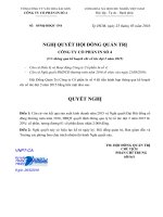 Nghị quyết Hội đồng Quản trị - Công ty Cổ phần In số 4