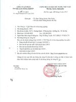 Báo cáo tài chính công ty mẹ quý 2 năm 2015 - Công ty Cổ phần Bao bì và In Nông nghiệp