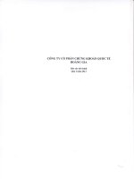 Báo cáo tài chính quý 1 năm 2013 - Công ty Cổ phần Chứng khoán Quốc tế Hoàng Gia