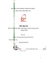 Phát triển phần mềm quản lý kho tại công ty kho quang minh 