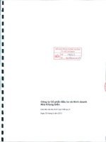 Báo cáo tài chính hợp nhất quý 3 năm 2013 - Công ty Cổ phần Đầu tư Kinh doanh nhà Khang Điền