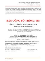 Bản cáo bạch - Công ty Cổ phần Dược trung ương Medipharco - Tenamyd