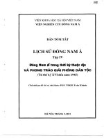 Lịch sử đông nam á tập IV (đông nam á trong thời kỳ thuộc địa và phong trào giải phóng dân tộc   từ thế kỷ XVI đến năm 1945) 