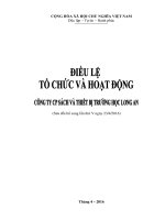 Bản điều lệ - Công ty Cổ phần Sách và Thiết bị trường học Long An