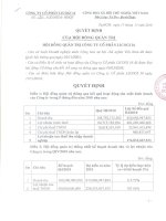 Nghị quyết Hội đồng Quản trị ngày 17-11-2010 - Công ty cổ phần LICOGI 16