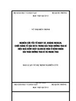 NGHIÊN cứu yếu tố NGUY CƠ,KHÁNG INSULIN, CHỨC NĂNG tế bào BETA TRONG đái THÁO ĐƯỜNG THAI kì HIỆU QUẢ KIỂM SOÁT GLUOCSE máu ở BỆNH NHÂN đái THÁ ĐƯỜNG THAI kì và MANG THAI 