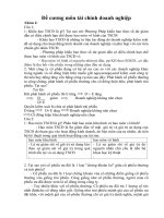 Đề cương môn tài chính doanh nghiệp 