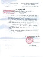 Nghị quyết Hội đồng Quản trị ngày 26-10-2010 - Công ty Cổ phần Đầu tư và Dịch vụ Khánh Hội