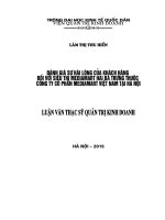 ĐÁNH GIÁ sự hài LÒNG của KHÁCH HÀNG đối với SIÊU THỊ MEDIAMART HAI bà TRƯNG THUỘC CÔNG TY cổ PHẦN MEDIAMART VIỆT NAM tại hà nội 