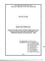 Một số vấn đề cơ bản về phát triển bền vững vùng duyên hải nam trung bộ trong quán trình đô thị hóa giai đoạn 2011 2020 