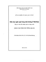Giáo dục ngôn ngữ trong nhà trường ở việt nam một số vấn đề chính sách và thực tiễn 