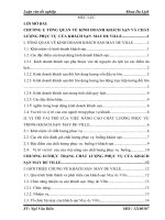 Thực trạng và các giải pháp nâng cao chất lượng phục vụ ăn uống tại khách sạn may de ville 