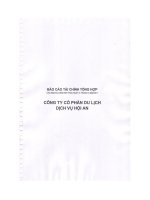 Báo cáo tài chính năm 2011 (đã kiểm toán) - Công ty cổ phần Du lịch - Dịch vụ Hội An