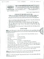 Nghị quyết Hội đồng Quản trị ngày 23-5-2011 - Công ty Cổ phần Chế biến Hàng xuất khẩu Long An