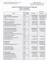 Báo cáo tài chính quý 1 năm 2015 - Công ty Cổ phần Chế biến Hàng xuất khẩu Long An