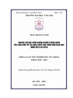 NGHIÊN cứu đặc điểm NHIỄM KHUẨNỞ BỆNH NHÂN rối LOẠN SINH tủy tại KHOA HUYẾT học BỆNH VIỆN BẠCH MAI năm 2015 và 2016 