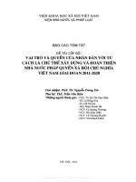 Vai trò và quyền của nhân dân với tư cách là chủ thể xây dựng và hoàn thiện 
