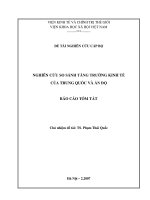 Nghiên cứu so sánh tăng trưởng kinh tế của trung quốc và ấn độ 