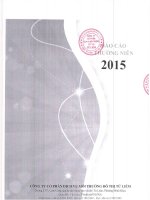 Báo cáo thường niên năm 2015 - CTCP Dịch vụ Môi trường Đô thị Từ Liêm