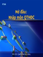 Nhập môn quản trị học đại cương