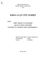 Luận văn thực Trạng và giải pháp quản lý hàng tồn kho tại công ty cổ phần việt nam PHARUSA