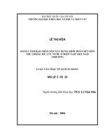 Đảng lãnh đạo xây dựng khối đoàn kết dân tộc chống mỹ, cứu nước ở miền nam việt nam (1960 1975) 