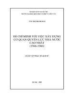 Hồ chí minh với việc xây dựng cơ quan quyền lực nhà nước cao nhất (1946   1960) 