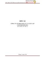 Bản điều lệ - Công ty cổ phần Đầu tư và Xây lắp Constrexim số 8