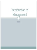 Kĩ năng lãnh đạo căn bản Introduction to Management