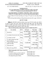 Nghị quyết Đại hội cổ đông thường niên năm 2013 - Công ty Cổ phần Quản lý và Xây dựng Đường bộ 26