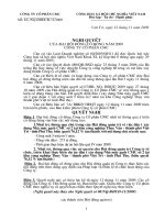 Nghị quyết đại hội cổ đông ngày 21-11-2009 - Công ty Cổ phần CMC