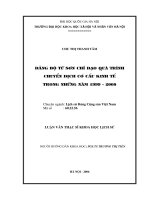 Đảng bộ từ sơn chỉ đạo quá trình chuyển dịch cơ cấu kinh tế trong những năm 1999 2005 