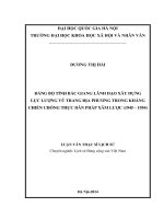 Đảng bộ tỉnh bắc giang lãnh đạo xây dựng lực lượng vũ trang địa phương trong kháng chiến chống thực dân pháp xâm lược (1945 1954) 
