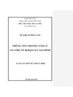 Những tổn thương tâm lý của phụ nữ bị bạo lực gia đình