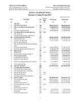Báo cáo tài chính công ty mẹ quý 1 năm 2012 - Công ty Cổ phần Bibica