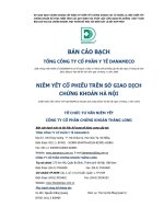 Bản cáo bạch - Tổng Công ty cổ phần Y tế Danameco