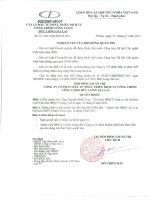 Nghị quyết Hội đồng Quản trị ngày 20-06-2011 - Công ty Cổ phần Đầu tư Phát triển Dịch vụ Công trình Công cộng Đức Long Gia Lai