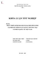 Luận văn phát triển kinh doanh ngoại hối phát sinh tại hội sở chính ngân hàng thương mại cổ phần quốc tế việt nam 